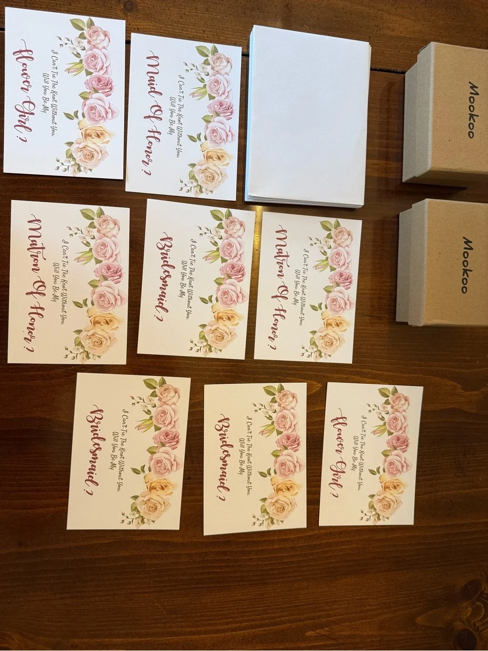 Bride Tribe Bridal Party Proposal Cards and Favor Bags - Pink Floral
